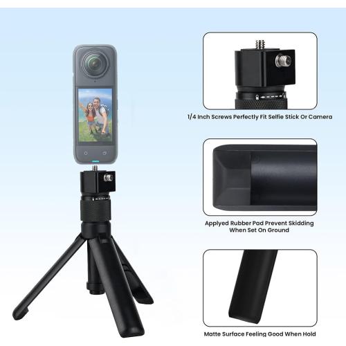 Bullet Time Handle Tripod Multi-Functional Tabletop Fold Tripod for Insta360 X4, Insta 360 X3, ONE RS, Go pro Hero 11 10 9 5 4 3 Sport Action Camera Accessories