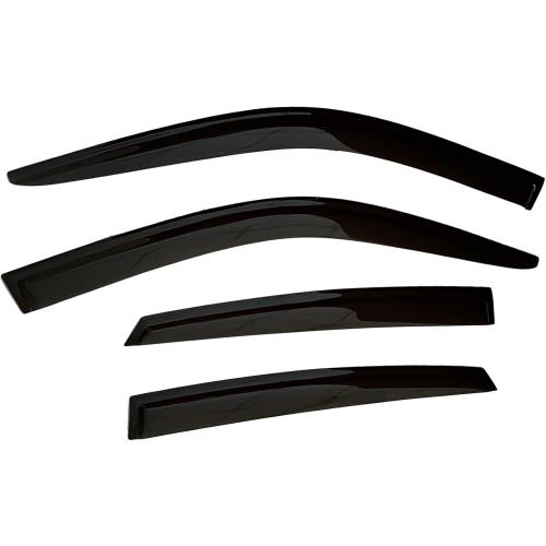 2022-2026 Tape-On Rain Guards for Honda Civic Hatchback Side Window Visor Deflectors HB LX Sport Touring EX-L Tinted Vent Shades Protectors 2023 2024 2025