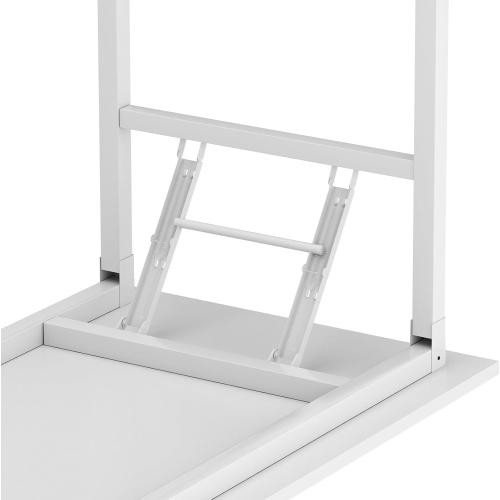 Need Folding Desk for Home Office 39-3/8 Length Modern Folding Table Computer Desk No Install Needed White Color Desktop White Frame AC5DW(100 * 60)