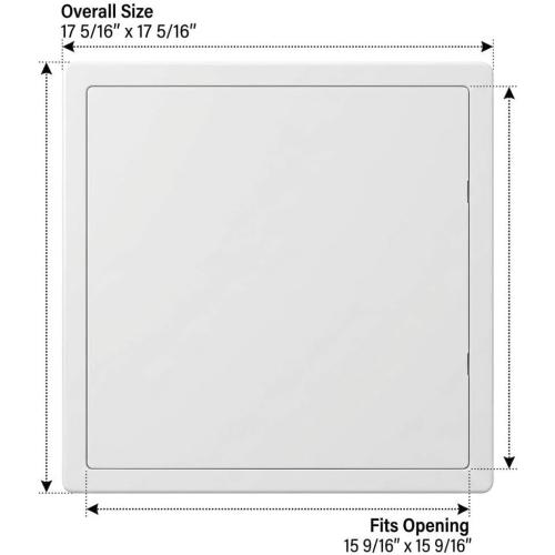 QWORK Access Panel for Drywall, 16x16 Inch ABS Plastic Wall Hole Cover Access Door for Plumbing & HVAC Systems, White