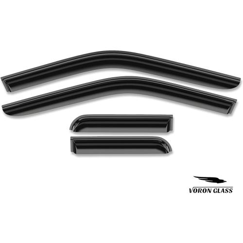 Voron Glass Tape-on Extra Durable Rain Guards for Trucks Ford F-150 2015-2025 SuperCab, Window Deflectors, Vent Window Visors, 4 Pieces - 130021