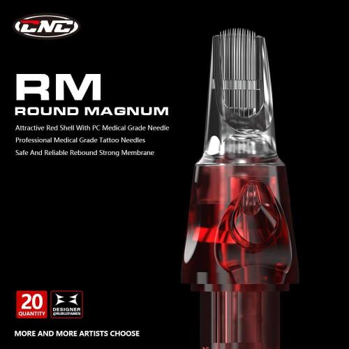 23RM Tattoo Needles Cartridge 20Pcs #12(0.35mm) Disposable Needles Round Magnum EN04-20-1223RM
