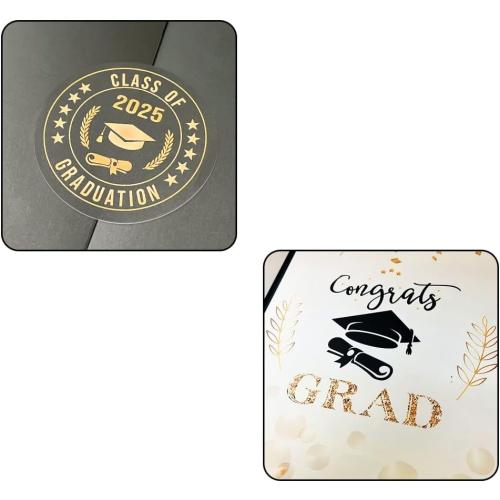 Black Gold Graduation Party Decorations Book,Class of 2025 Congratulations Graduates Signature Guest Book for Congrats Graduation Gifts Party Supplies