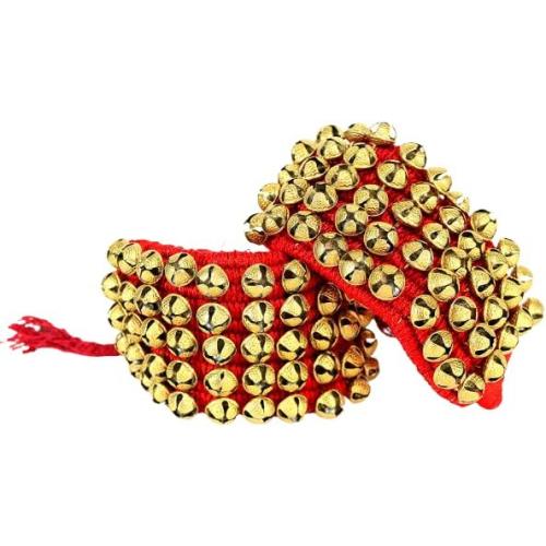eSplanade Dance Ghungroo (50   50) Red 5 Line Ghungroo with Cushion Pads | Bell, Ghungru 5 Line Red Pad