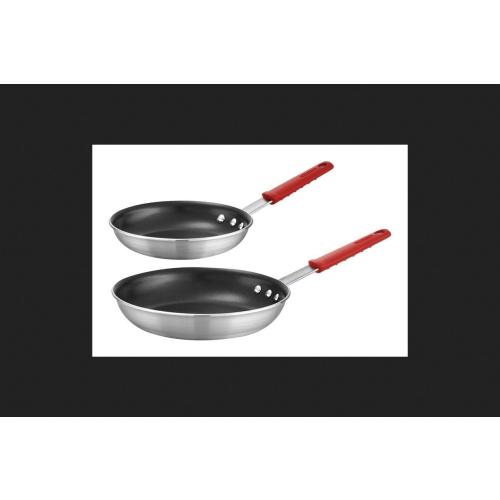 Tramontina Set of 2 Silvertone Aluminum Frying Pans (8 and 10 in.)
