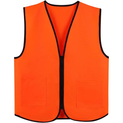 ATHX Blaze Orange Hunting Vest Unisex Lightweight Hunting Fishing High Visibility Zipper Front Safety Vest with Pockets