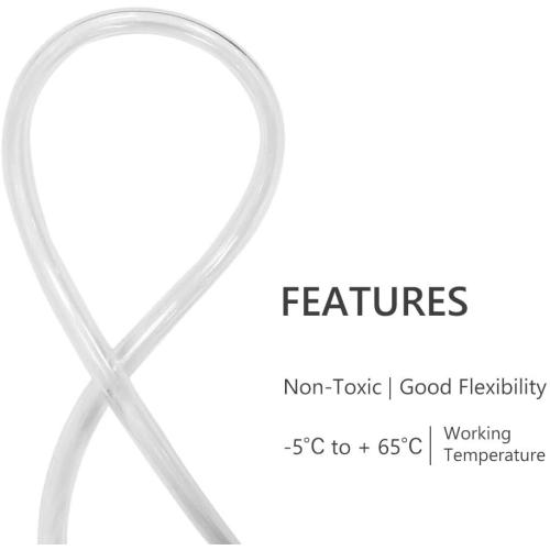 Eastrans 50ft x 3/4 ID Clear Vinyl Tubing, Flexible Hybrid PVC Tubing Hose, Lightweight Plastic Tube UV Chemical Resistant Vinyl Hose, BPA Free and Non Toxic