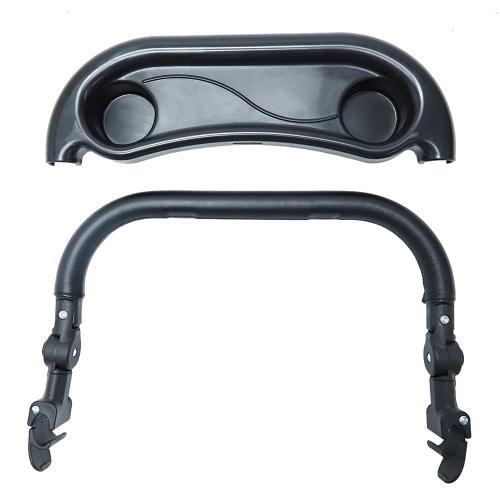 Color Black Snack Tray and Bumper Bar Compatible for Bugaboo Bee 3 Bee 5 Bee 6 Stroller