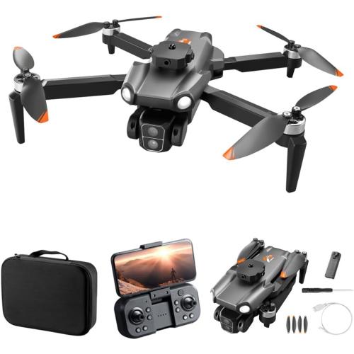 S119 Drone with Camera, 8K Brushless Motor Drones for Adults, FPV RC Quadcopter with 3D Flips, Obstacle Avoidance, Optical Flow Positioning, Trajectory Flight, Carrying Bag (Grey)