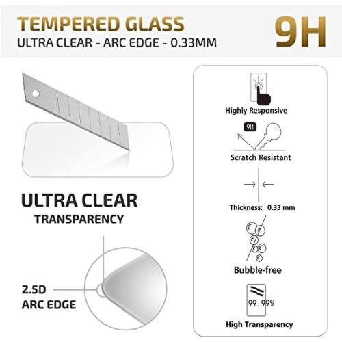 NEW'C 3 Pack Designed for Samsung Galaxy S22 5G, Screen Protector Tempered Glass, Case Friendly Anti Scratch Bubble Free Ultra Resistant