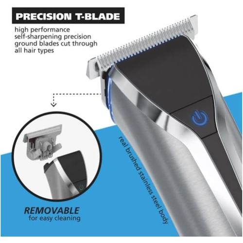 Wahl Stainless Steel Lithium Ion Men's Multi Purpose Beard, Facial Trimmer