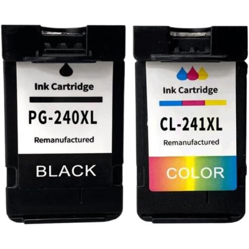 PG-240 CL-241 XL Compatible Ink Cartridge Set for MG2120 MG3120 MG3220 MX372 MX432 MX512 Printers (BK)
