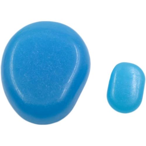 QTTLLI 10 Pcs Large Glow Pebbles Glow in The Dark Decorative Stones Rocks for Garden Path Walkway Yard Fish Tank, 1.7,Mixed Color