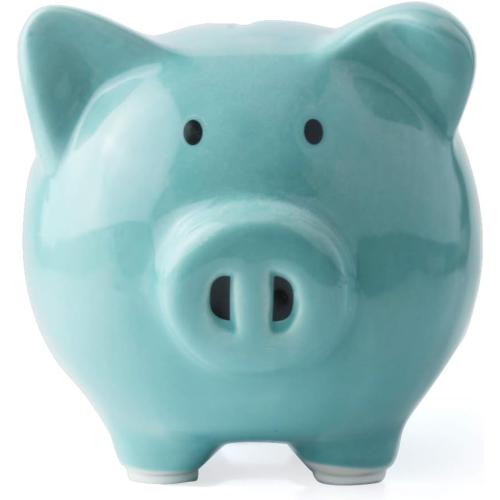 Blue Piggy Banks, Piggy Bank for Girls Boys Kids A New for White Piggy Bank for Boys,Girls,Kids,Adult Coin Bank