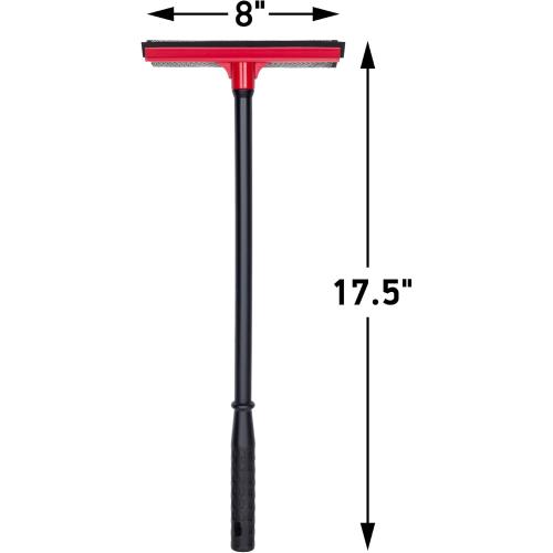 DSV Standard Window Squeegee for Car Windows, 2-in-1 Window Cleaner for Car Windshield, Gas Station, Shower, and Glass | Auto Squeegee , 8 Soft Rubber Blade & Highly Absorbent Sponge *MISSING HANDLE*