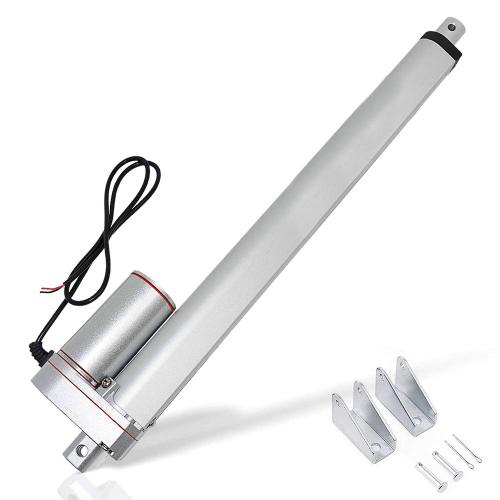 ECO-WORTHY Heavy Duty 330lbs/1000N Solar Tracker Linear Actuator Multi-Functions with Mounting Brackets (12V, 12) IP54 Waterproof 450mm Stroke Linear Motion Actuator