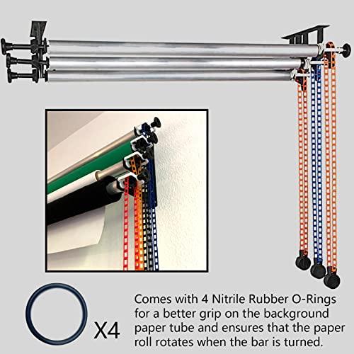 118/3m Stainless Metal Tube Crossbar for Studio Backdrop Wall Mount System - Holder Pole
