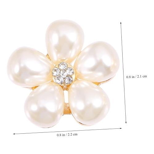 20Pcs Pearl Rhinestone Hairpin Charms for DIY Craft Decor Elegant Hair Clip Accessories for Headdress Making Handmade Hairpin Decorations and Light