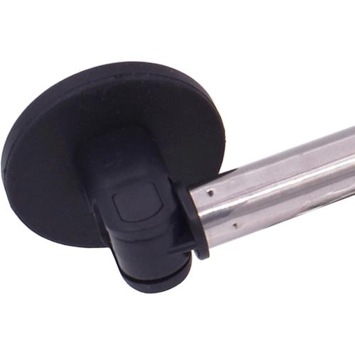 YYST Type B 16-28 Magnetic Curtain Rods for Metal Doors Magnetic Rod Extends for Iron and Steel Place, Magnetic Cafe Curtain Rod- W Magnets (Black-1)