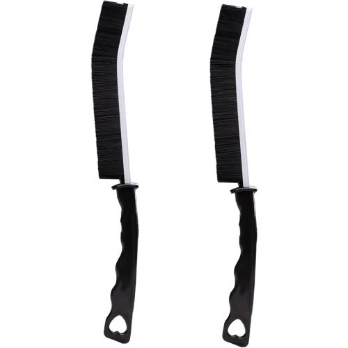 2 Pcs Crevice Cleaning Brush Hard Bristle Gap Brush Multifunctional for Bathroom Household Kitchen Tiles Window Crevice Cleaning Tool (Style 1)