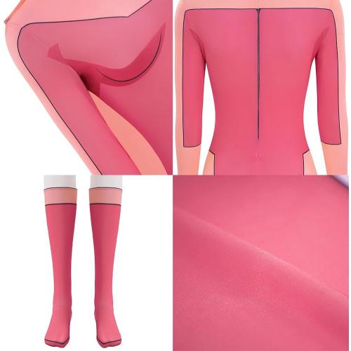 Size L Atom Eve Cosplay Costume, Invincible Women Jumpsuit Cape Mark Grayson Halloween Party