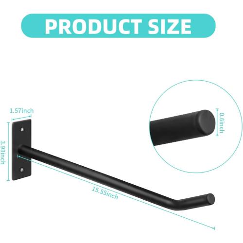 Metal Exercise Ball Holder Wall Mount(Set of 2),Black Yoga Ball Stand Holder,Stability Ball Holder for Yoga Balls in Home Gym or Studio