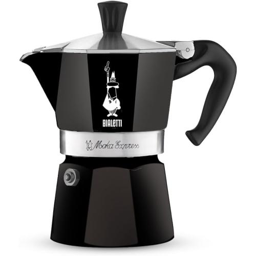 Bialetti 4953 Moka Express Espresso Maker, 6 liters, Black