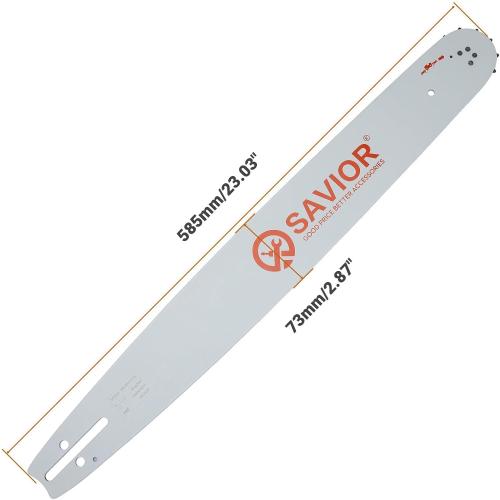 Savior 20 Inch Chainsaw Bar and Chain Combo, 3/8 Pitch .050 Gauge 72 Drive Links for 455 Rancher 460 Rancher Poulan PR5020, Replace for 200SFHK095, 584818, 584271