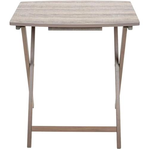 Home furnishings, Modern Indoor Folding XL Extra-Large Tray Table, Grey, 23.5 inches Long x 18 inches Wide x 26 inches high.
