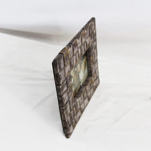 Photo Frame, Hand Make Photo Picture Frame Handicrafts Home Photo Picture Frame,4x6 Wood Photo Frame Wood Chips,Natural Wood Color