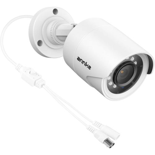 ANNKE 1080p Security Camera 4-in-1 CCTV Bullet Wired Cam, AHD/TVI/CVI/CVBS, Analog Surveillance Video Add–On Cams for Indoor/Outdoor Use, 100ft Clear Night Vision (Power Adapter Not Included)