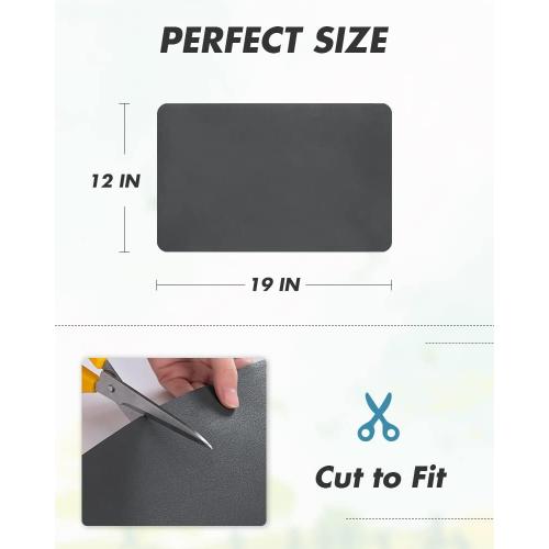 AMOAMI Dish Drying Mat for Kitchen Counter-Coffee Mat Bar Accessories, Hide Stain, Rubber Backed, Absorbent, Fit Under Coffee Maker, Espresso Machine, Pot, Dish Rack, 12x19, Dark Grey