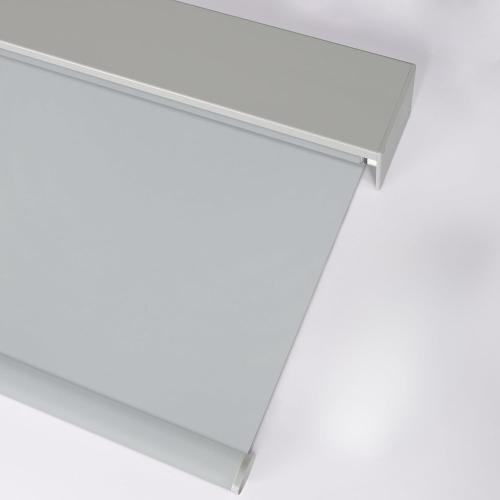 GREY Motorized Blinds with Remote Control, 100% Blackout Cordless Wireless Electric Window Roller Shade Matter Motor Over Thread Compatible with Alexa/Google Home/Homekit (Light Gray)