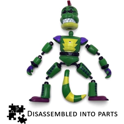 Toysvill 9 PCS Inspired by Five Night Toys, Security Breach Action Figures [Springtrap, Bonnie, Roxanne Wolf, Glamrock Chica, Montgomery Gator, Glamrock Fred, Vanny, Sundrop, Moondrop]