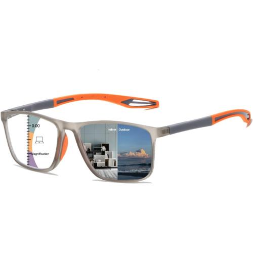 Multifocal Progressive Transition Photochromic Reading Glasses Blue Light Blocking Multifocus Readers Spring Hinge
