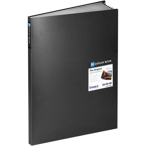 Sooez Heavy Duty Binder with Plastic Sleeves 18x24, Portfolio Folder with 30 Clear Sheet Protectors, Display 60 Pages, Presentation Book for Artwork, Sheet Music, Document