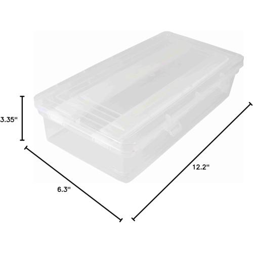 Clear Plastic Bangle Storage Box with 2 Rod Partitions, Transparent Jewelry Organizer for Bangles, Bracelets, Travel-Friendly Chudi Box