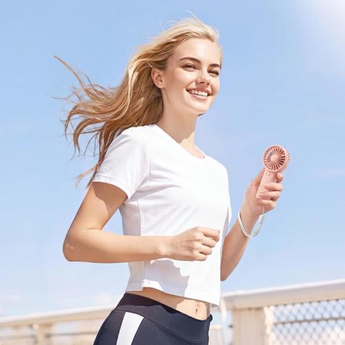 Portable Mini Handheld Fan, Personal Cooling Fan, Lightweight Small Fan for Outdoor, Camping, Travel, Home & Office/Pink