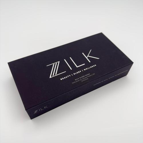 ZILK Sleep Deep Restoration Silk Sleep Mask | 100% Mulberry Silk (25-Momme), Smooth & Cooling | Light-Blocking Design with Gentle, Even Pressure | Adjustable Fit for Restful Sleep – Black