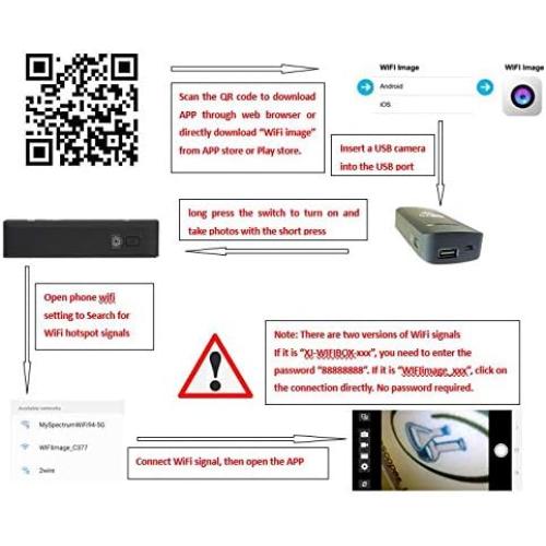 UNTESTED Vividia Ablescope VA-W03A WiFi Box USB to WiFi Converter for iPhones/iPad for USB Digital Borescopes and Microscopes