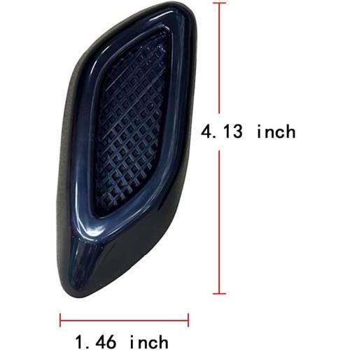 6pcs Curboom Car Fender Trim Decorative Intake Universal Auto Air Flow Bumper Side Vent Decal Scoop Hood Spolier Door Carbon Fiber ABS Chrome Silver Exterior Glossy Black Sticker for Most Cars