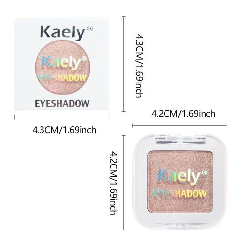 Kaely Dusty Pink Champagne Shimmer Single Eyeshadow Makeup, Rose Gold Neutral Powder Matte Eye Shadow for Older Women, Monochrome Eye Shadow Palette Pigmented Waterproof, Lightweight Blendable, 03