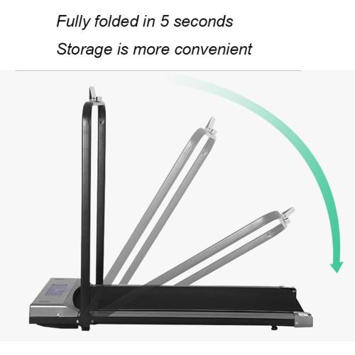 2 in 1 Under Desk Treadmill, 2.5HP Folding Electric Treadmill Walking Jogging Machine for Home Office