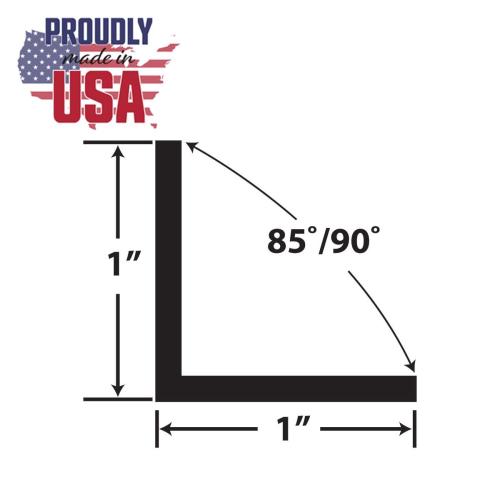 Outwater Plastics 1936-Bk Black 1 X 1 X 7/64 (.100) Inch Thick Styrene Plastic Even Leg Angle Moulding 36 Inch Lengths (Pack of 4)