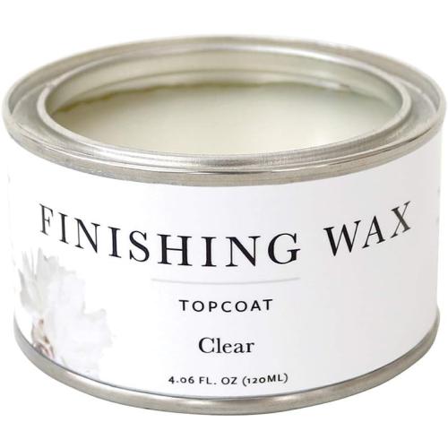 Jolie Finishing Wax - Protective topcoat Paint - Use on interior furniture, cabinets, walls, home decor and accessories - Odor-Free, Non-Hazardous - Clear - 120 ml