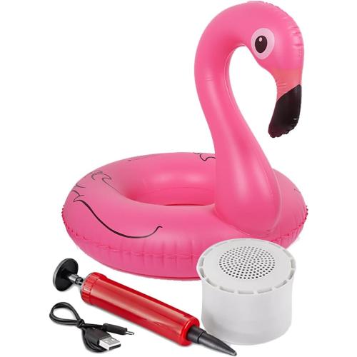 Aqua Jams Floating Speaker & Cup Holder - The Ultimate Bluetooth Floating Speaker & Cup Holder for Summer Fun! (Flamingo)
