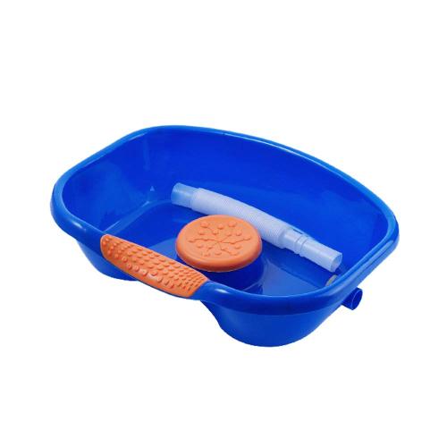 BLUE ANS ORANGE Bedside Shampoo Basin, Portable Hair Washing Basin with Head Cushion and Retractable Hose - (18.72x13.65 inch),Freestanding - Sink,for Handicapped, Bedridden, Kids,Hair Cuts and Coloring