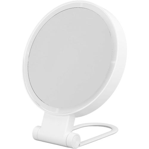 Fockety 5X Magnifying Mirror with Light, 1X Normal Mirror USB Rechargeable LED Makeup Vanity Mirror 3 Light Modes and Folding Handle Adjustable Brightness for Travel, Dorm, Bathroom