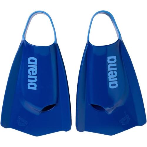 Arena Unisex Adult Powerfin Pro II Swim Training Fins Men and Women Silicone Short Blade Flippers Left-Right Customized, Sizes 4.5-13.5