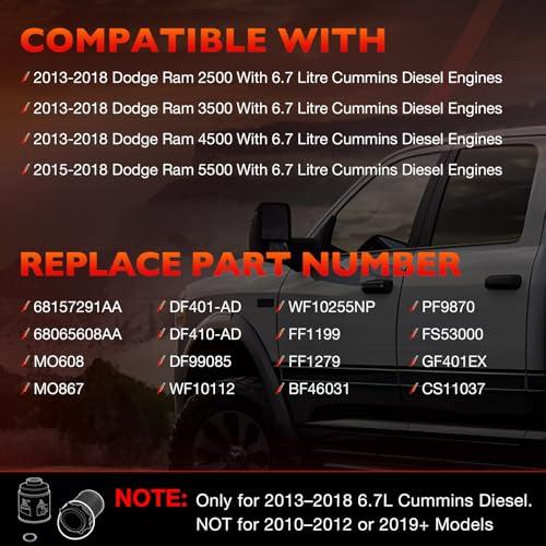 6.7L Cummins Fuel Filter Water Separator Set for Ram Models